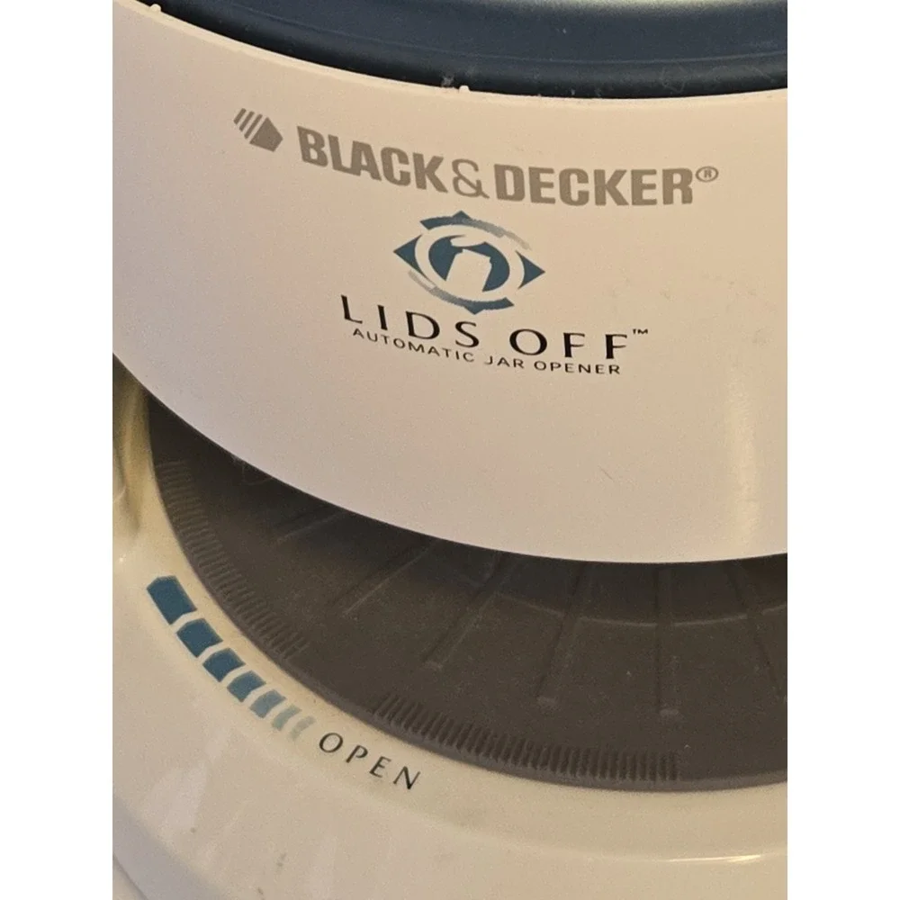 Black & Decker Lids Off JW200 Automatic Electric Jar Opener White Tested Works